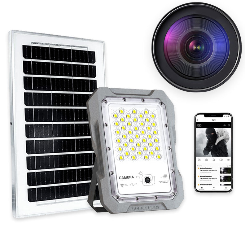 Integrated Video Camera LED Projector, 100W, Solar Powered, 1440P, Wi-Fi, 18,000 mAh, ClassLights