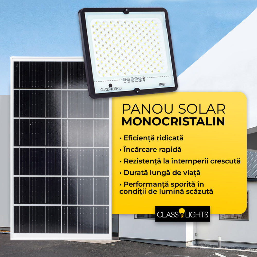 300W Solar LED Projector, Complete Kit, IP67, ElectroAZ