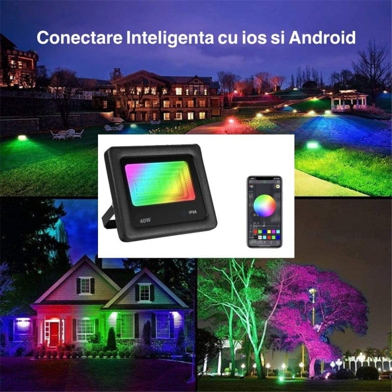 RGBW LED Projector 40W, Android, iOS, Bluetooth