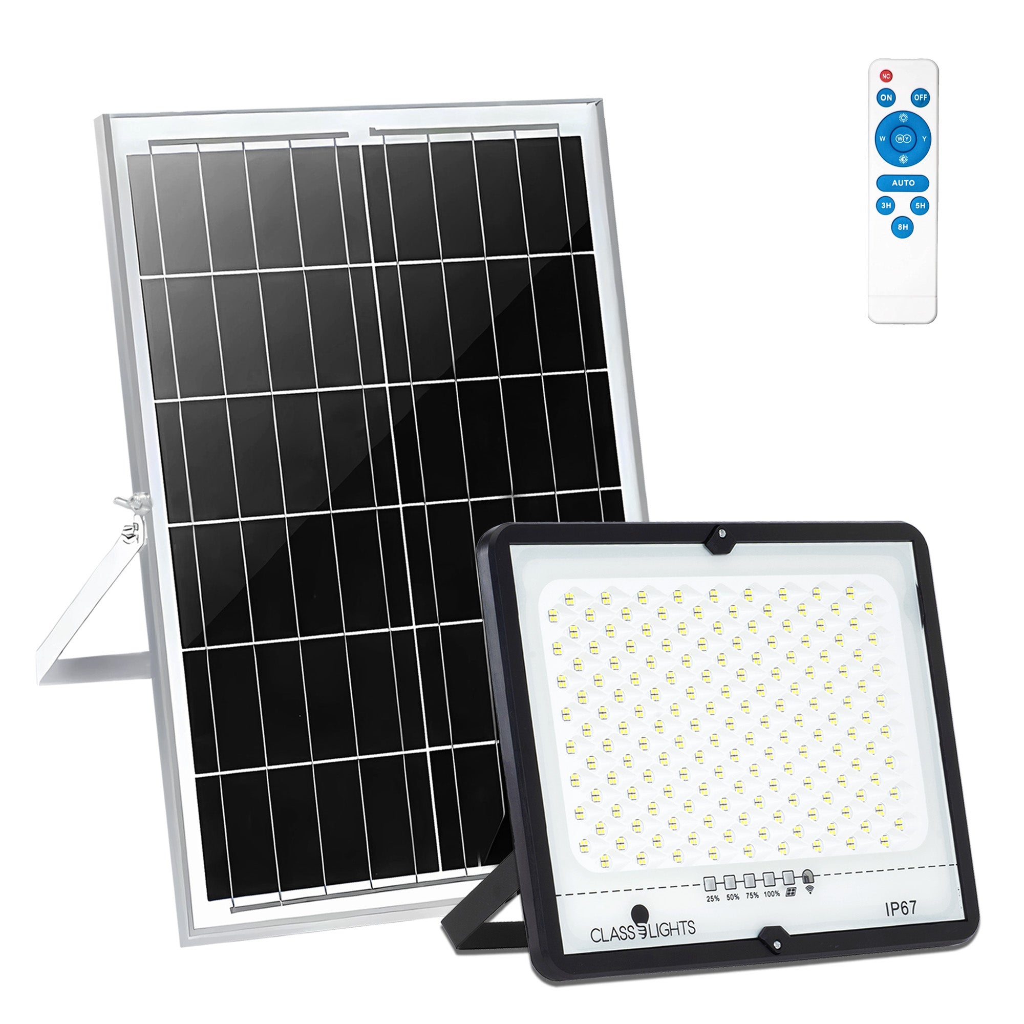 200W Solar LED Floodlight, Complete Kit, IP67, ElectroAZ