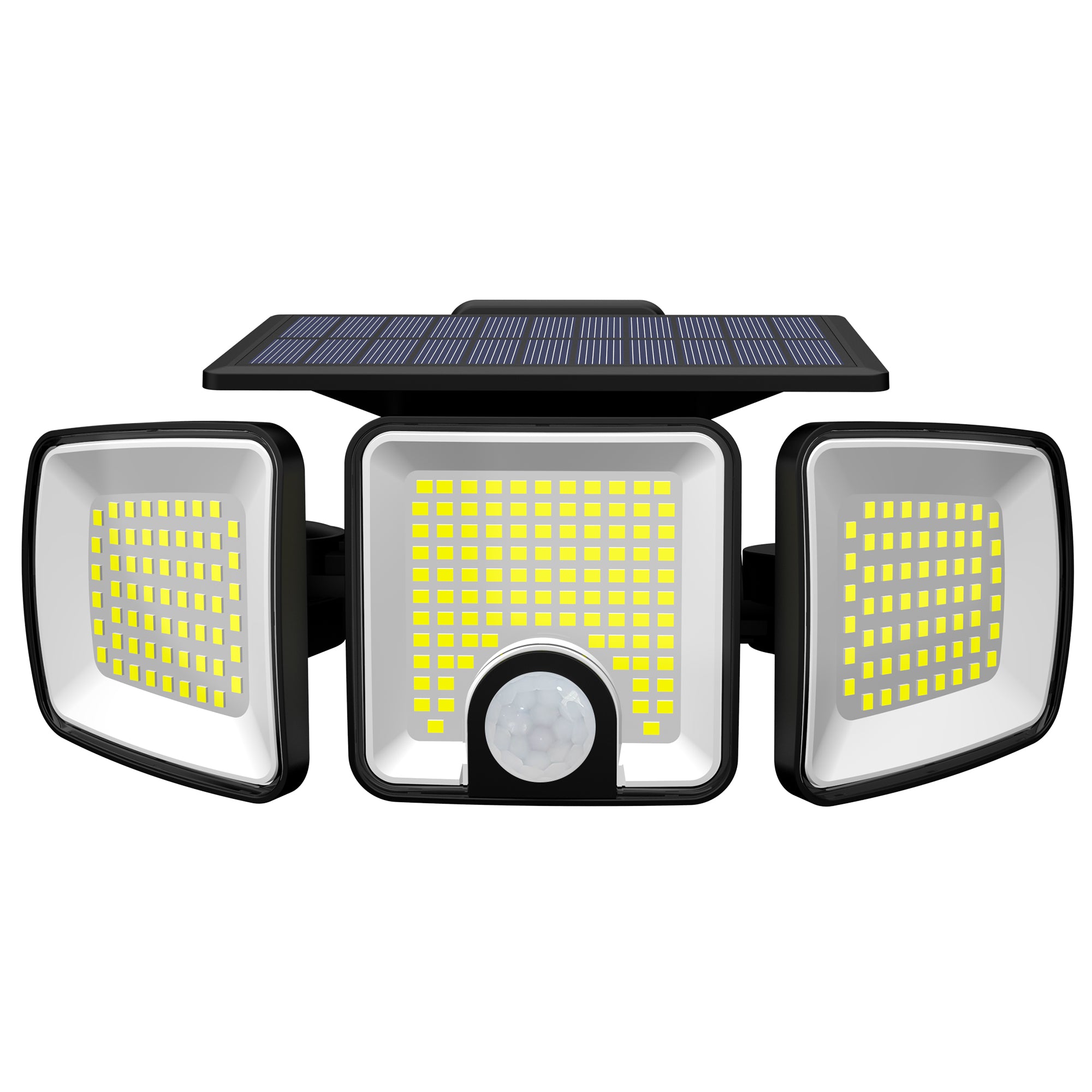 45W LED Solar Spotlight with 3 Adjustable Heads and Motion Sensor ClassLights, 223 LEDs