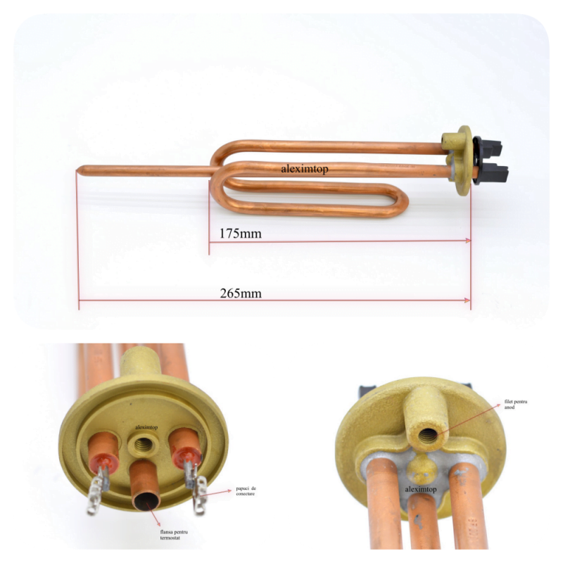 Boiler Heating Element 1500W Bent With PLQ Flange