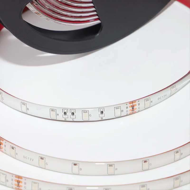 RGB LED Strip 12V, Multicolor, Indoor, 60 LEDs, SMD2835 LED Chip, 5-meter Roll, ElectroAZ