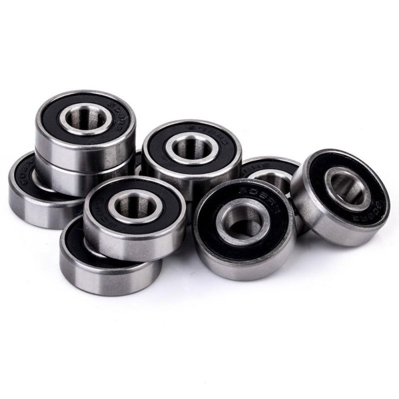 Set of 10x 609 2RS Bearings, Steel with plastic housing