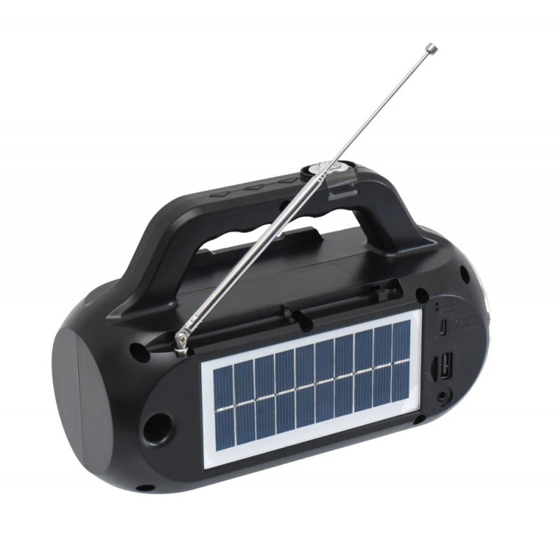 FM Radio with Flashlight and Solar Panel EP-516
