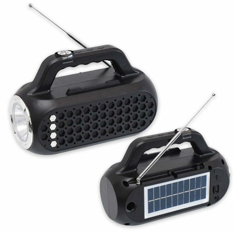FM Radio with Flashlight and Solar Panel EP-516