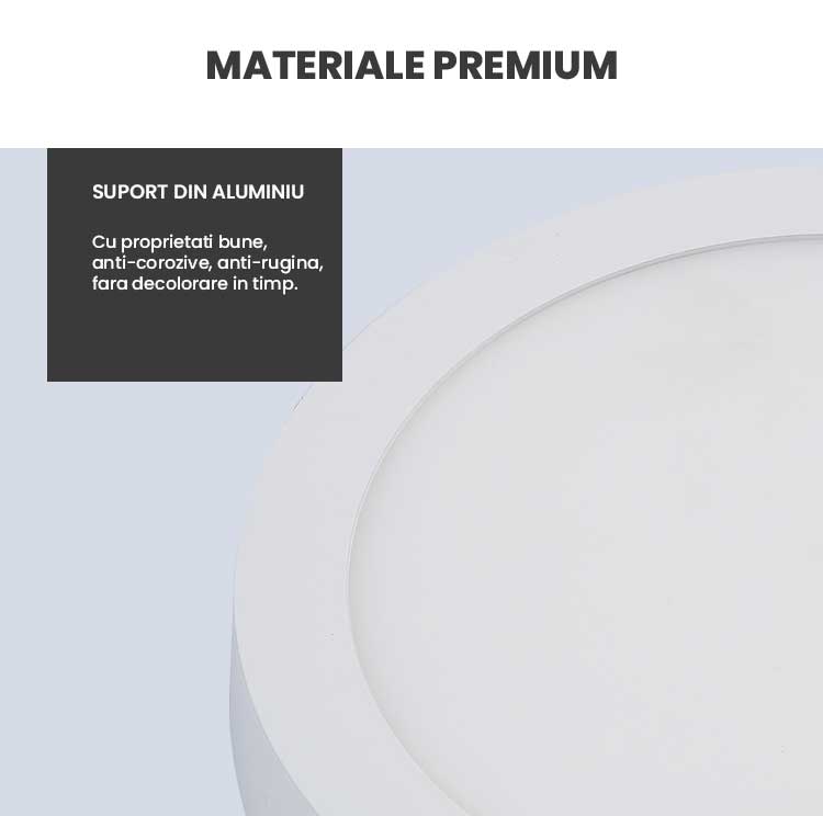 Round LED Surface-Mounted Light, Driver IC included, Power 24W, ElectroAZ