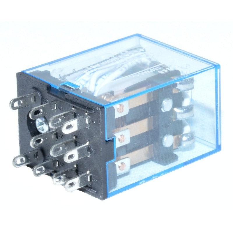 Relay 220V-AC, Electromagnetic, 11-Pin, With Socket