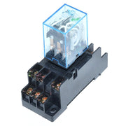 Relay 220V-AC, Electromagnetic, 11-Pin, With Socket