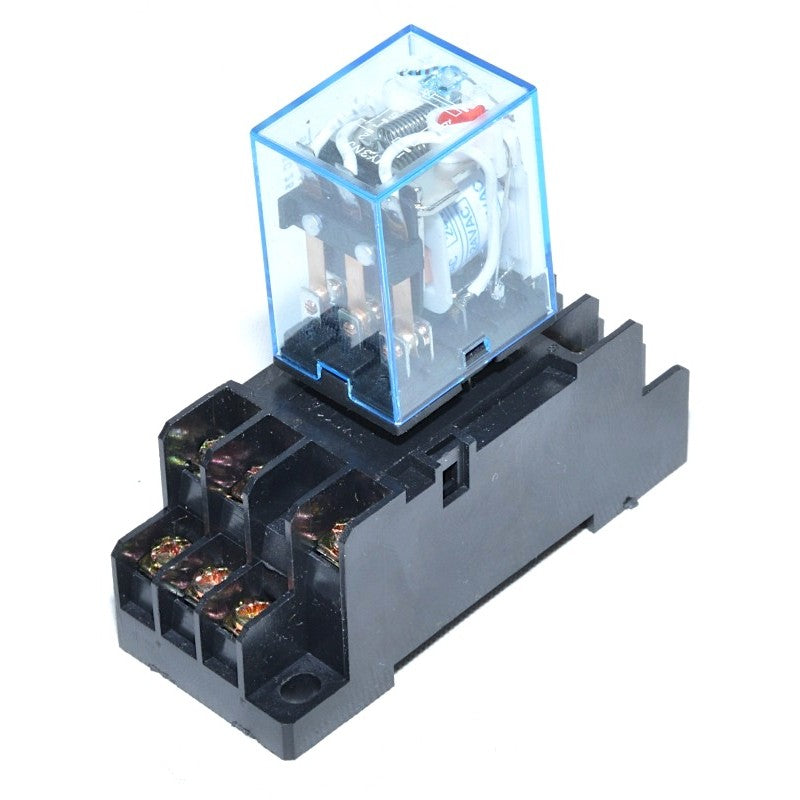 24V AC Electromagnetic Relay, 11 Pins, With Socket