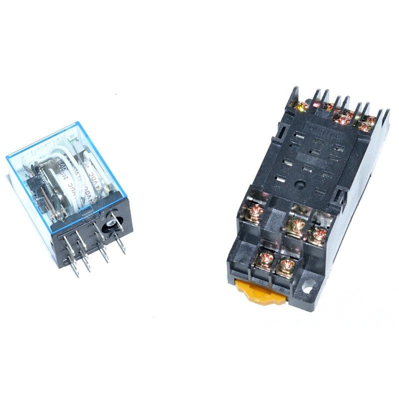 Relay 24V-DC, Electromagnetic, 11 Pin, With socket
