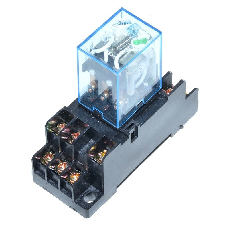 Relay 24V-DC, Electromagnetic, 11 Pin, With socket