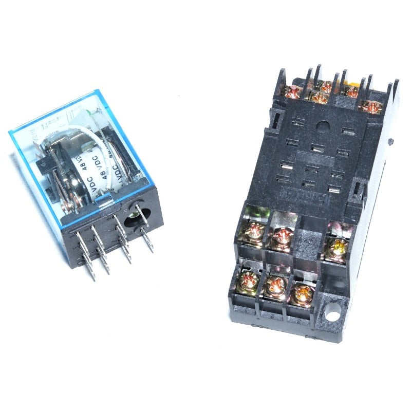 Relay 48V-DC, Electromagnetic, 11 Pin, With socket