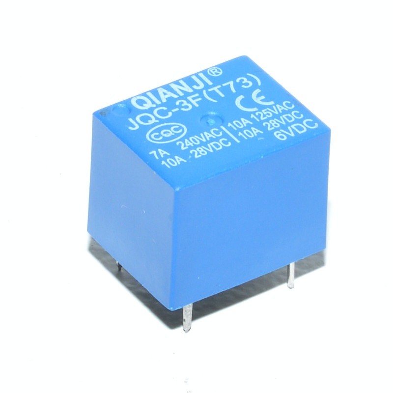 Electromagnetic Relay, 6V-DC, 5 Pin, 10A