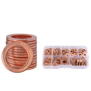 Copper Washers ø6, ø8, ø9, ø10, ø12, ø14 - 100Pcs/Set