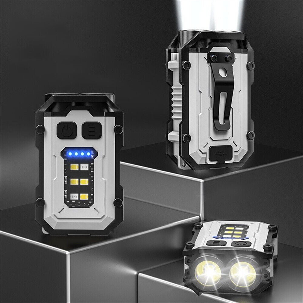 Multifunctional Flashlight, ABS, Belt Clip and Keychain - ABS