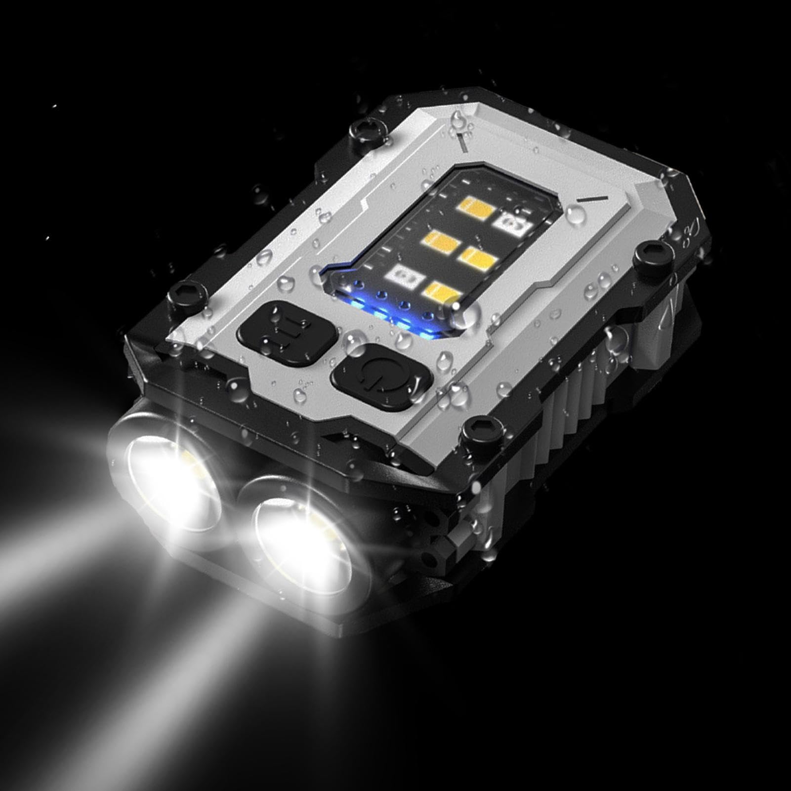 Multifunctional Flashlight, ABS, Belt Clip and Keychain - ABS