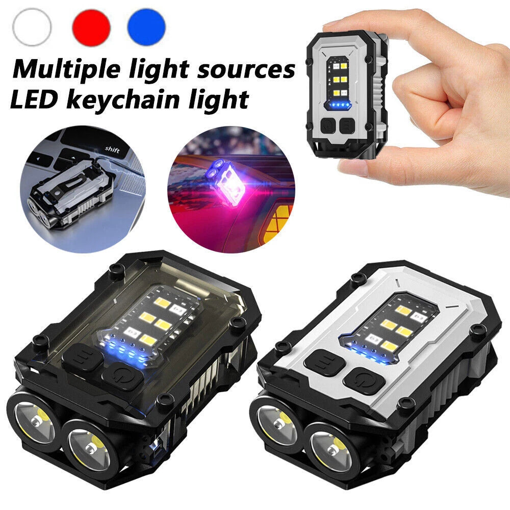 Multifunctional Flashlight, ABS, Belt Clip and Keychain - ABS