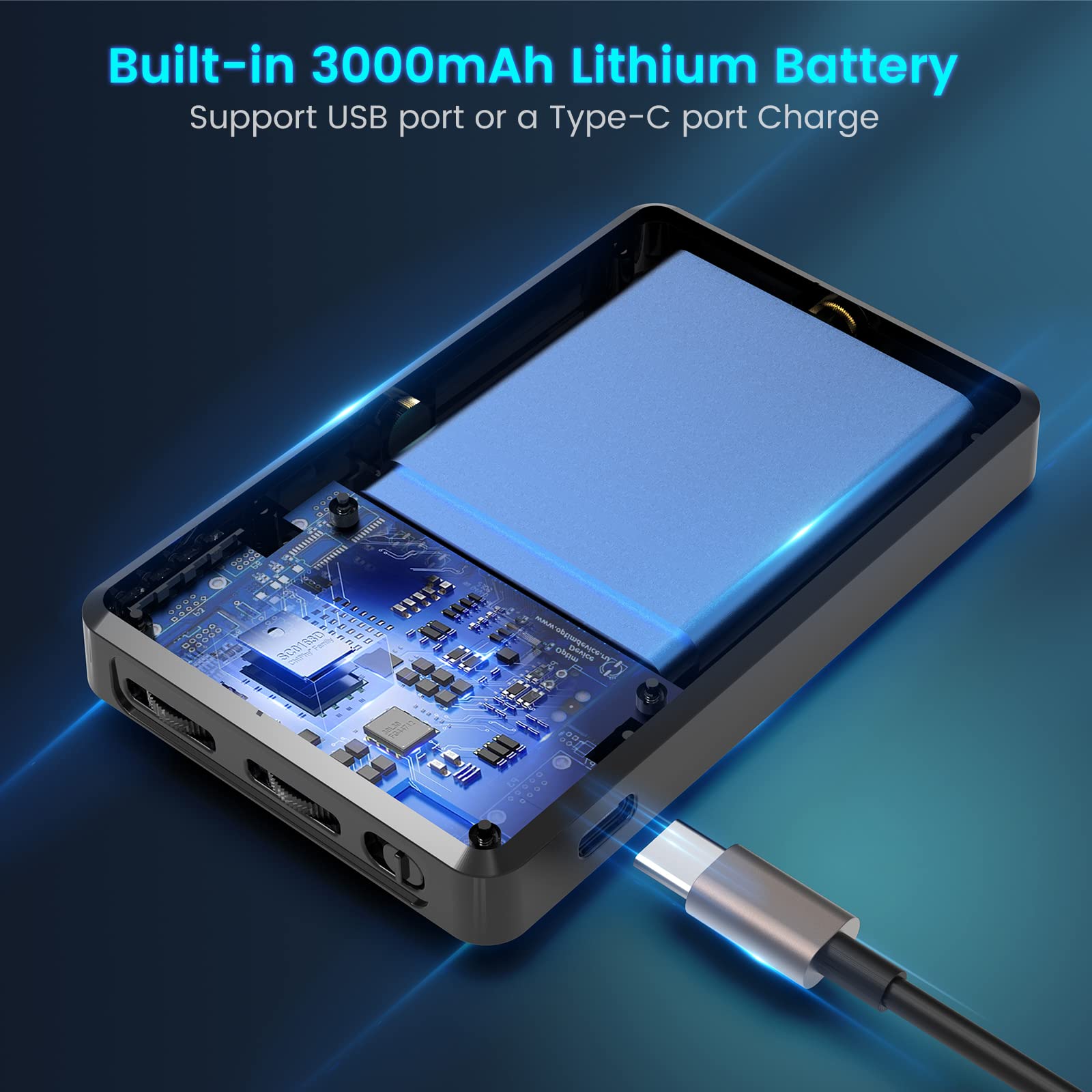 LED Video Conference and Vlog Light, Portable, 3000mAh Battery, 2500K-9000K, 120 LEDs, CRI 95+