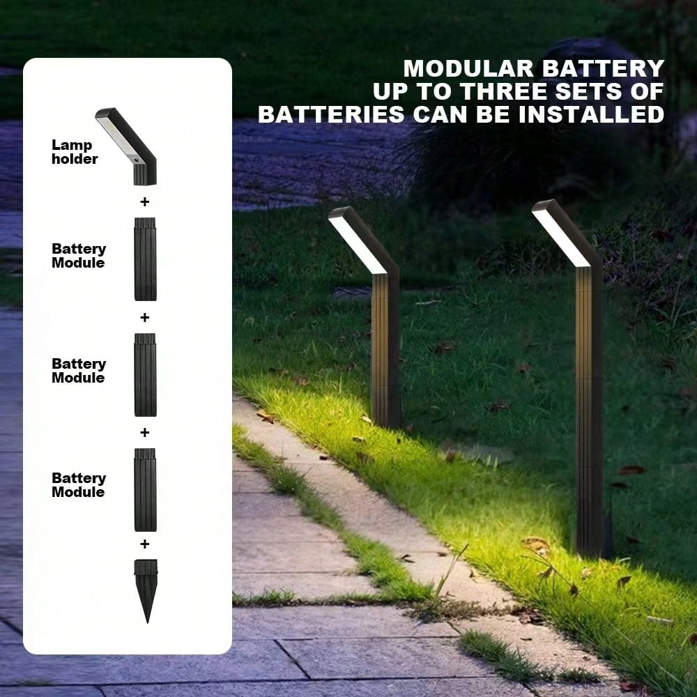 Solar LED Garden Lamp, Adjustable Height, IP65