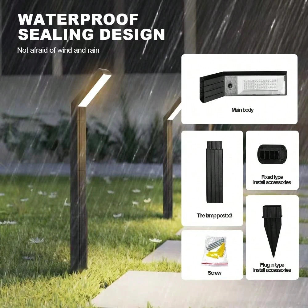 Solar LED Garden Lamp, Adjustable Height, IP65