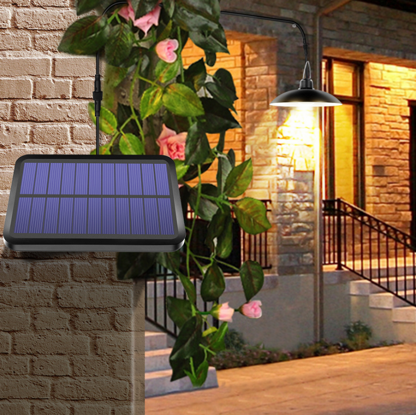 Solar Pendant Chandelier Lamp, Separate Panel, IP65 Protection