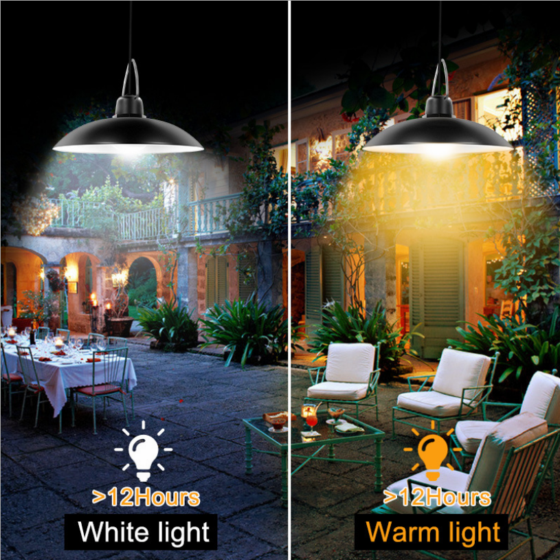 Solar Pendant Chandelier Lamp, Separate Panel, IP65 Protection