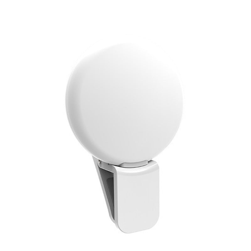 Rechargeable Circular LED Selfie Light for Phone - Pink