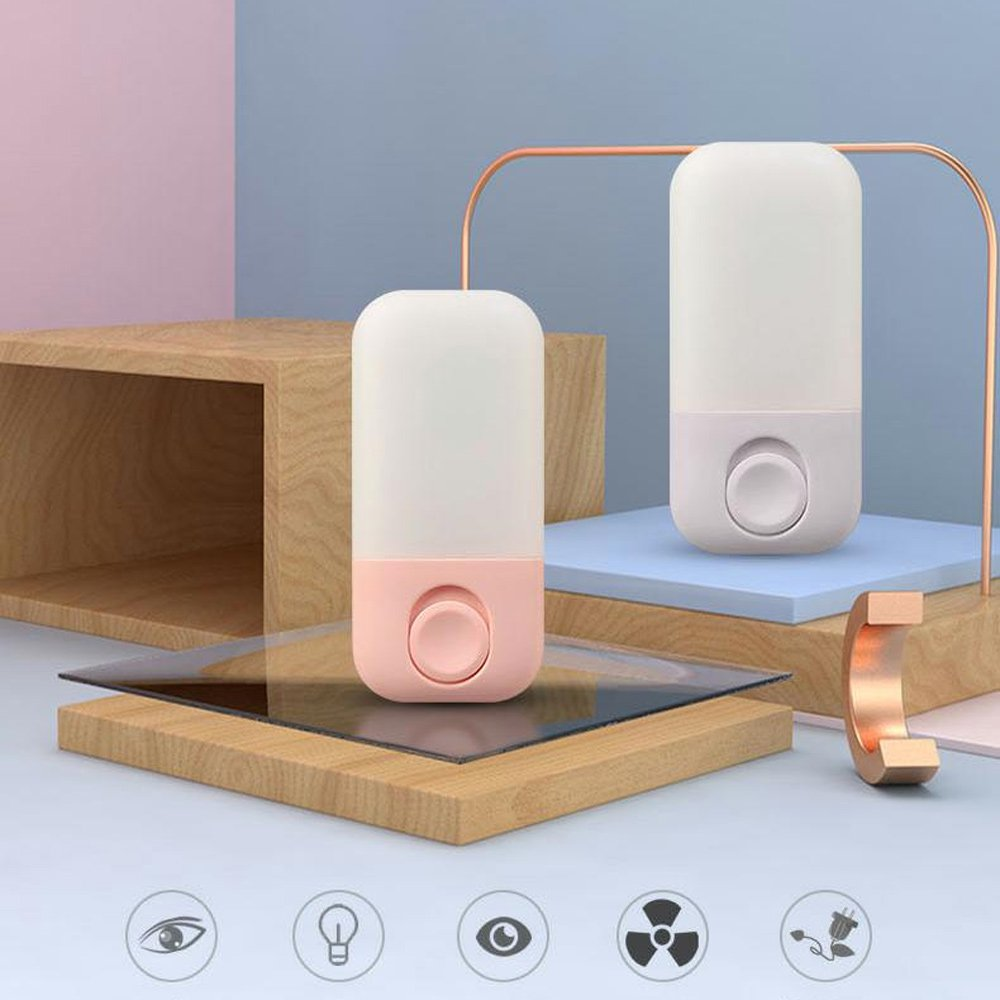LED night light with switch, compact design, warm light
