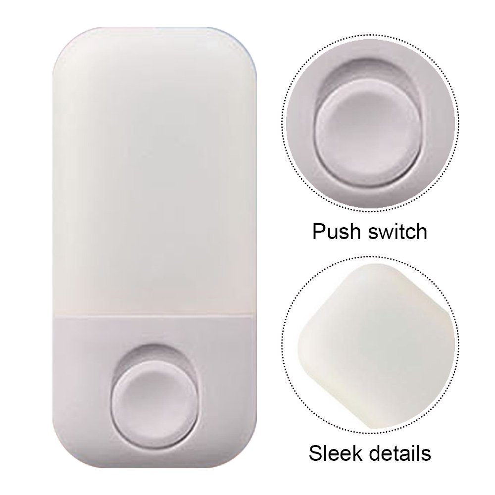 LED night light with switch, compact design, warm light
