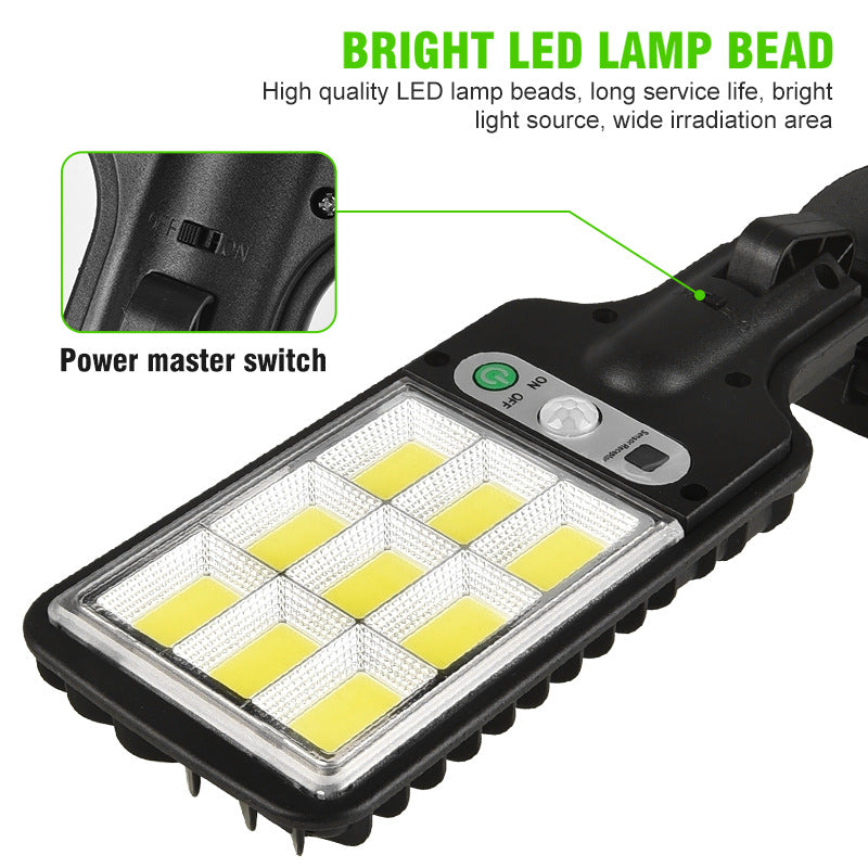 108 COB LED Solar Street Light, Motion Sensor and Remote Control