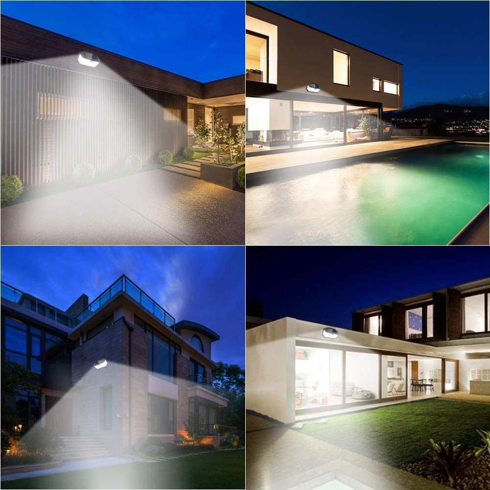 Solar Wall Lamp with 266 LEDs, Motion Sensor, and 3 Lighting Modes