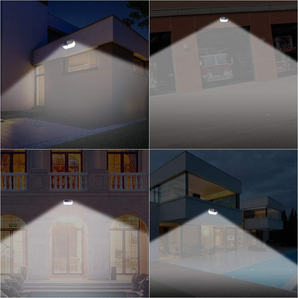 Solar Wall Lamp with 266 LEDs, Motion Sensor, and 3 Lighting Modes
