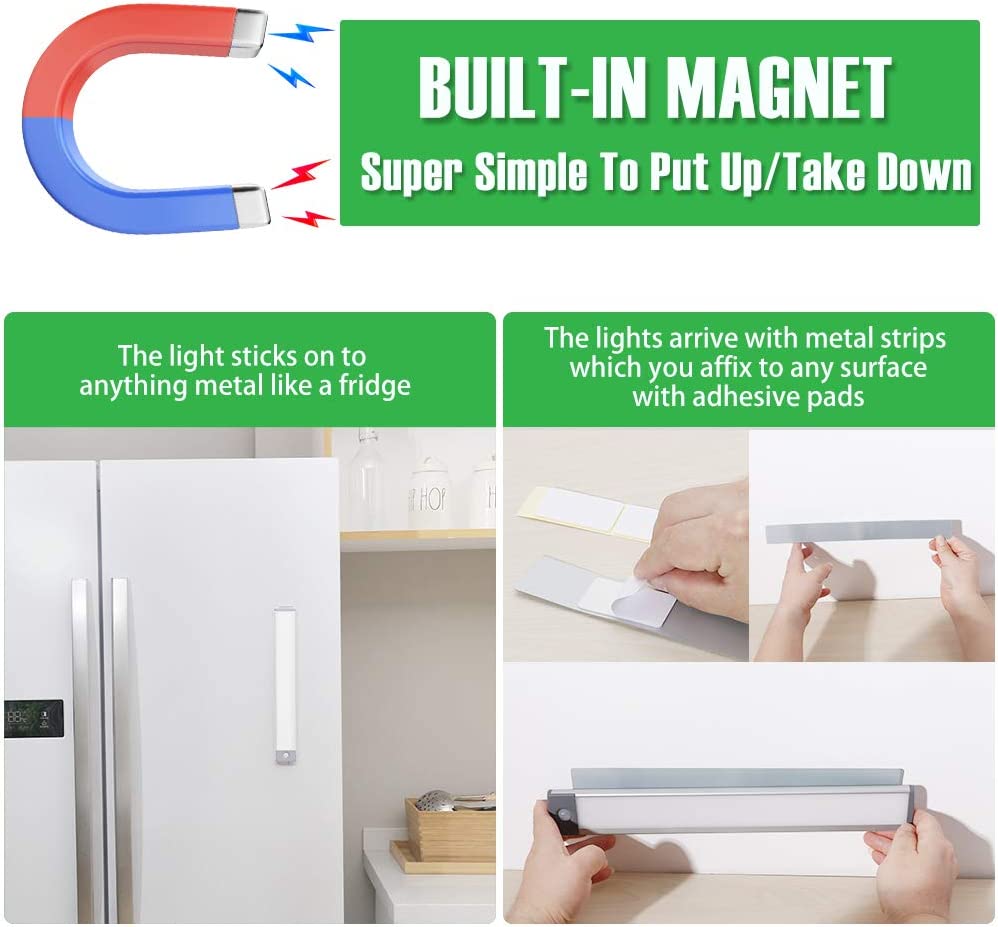 LED Lamp with Motion Sensor, USB Charging, Magnetic Attachment