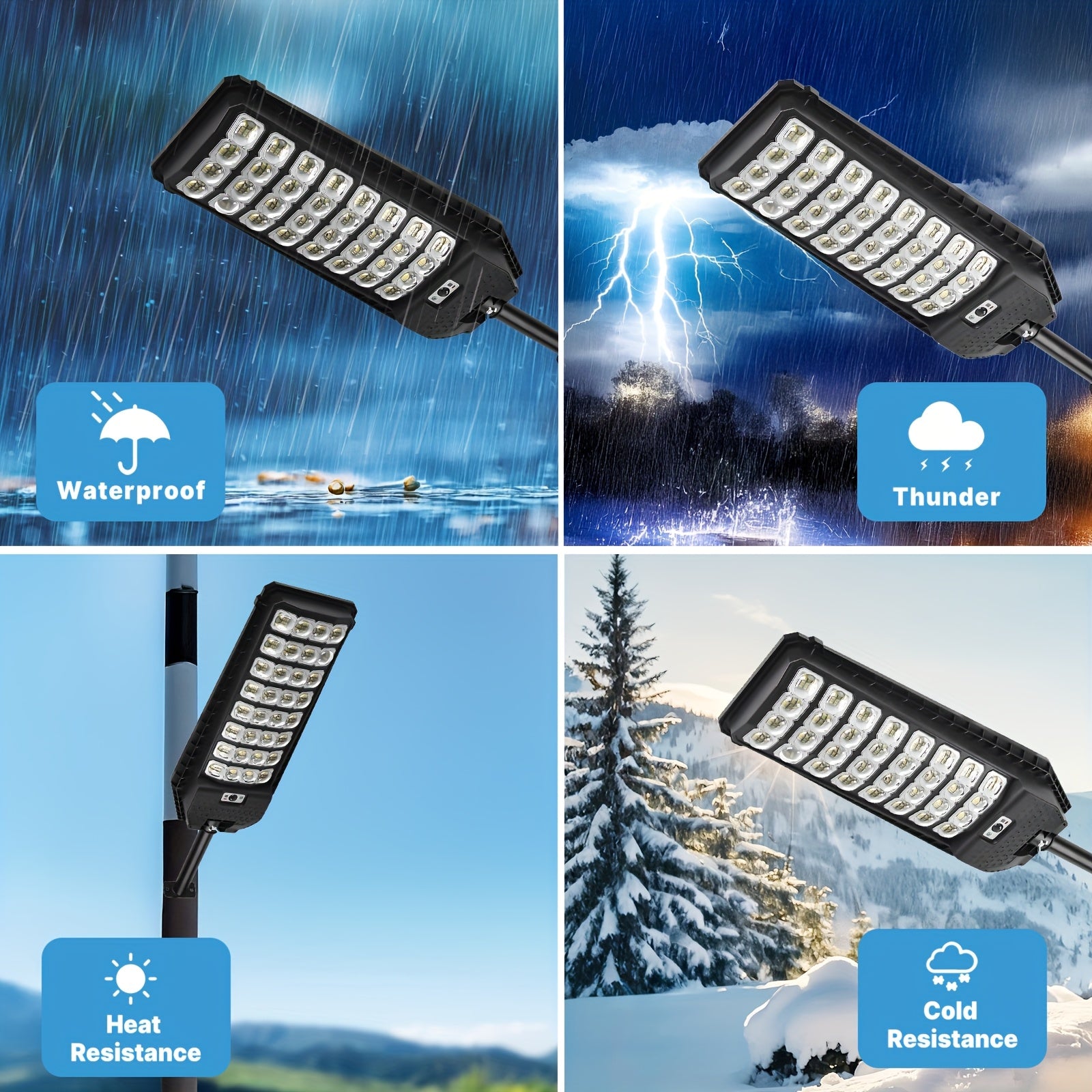 Solar Street Lamp with Motion Sensor, Remote Control, and IP65 Protection