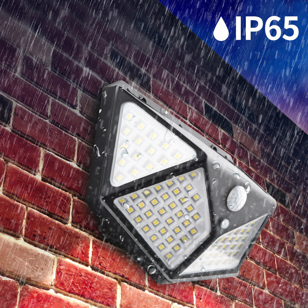 Set of 4 Outdoor Solar LED Lights, Motion Sensor, 3 Lighting Modes, IP65 Waterproof