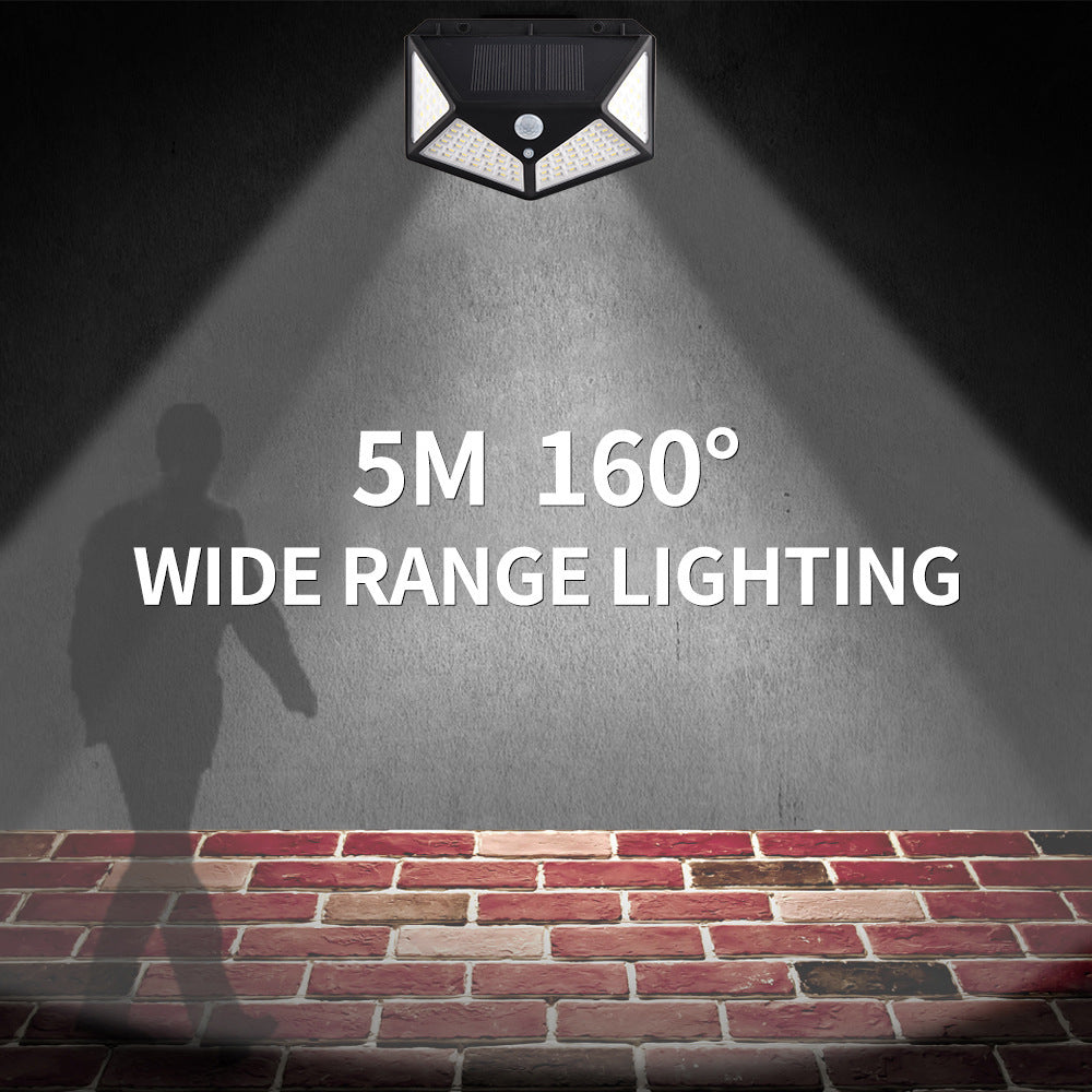 Set of 4 Outdoor Solar LED Lights, Motion Sensor, 3 Lighting Modes, IP65 Waterproof
