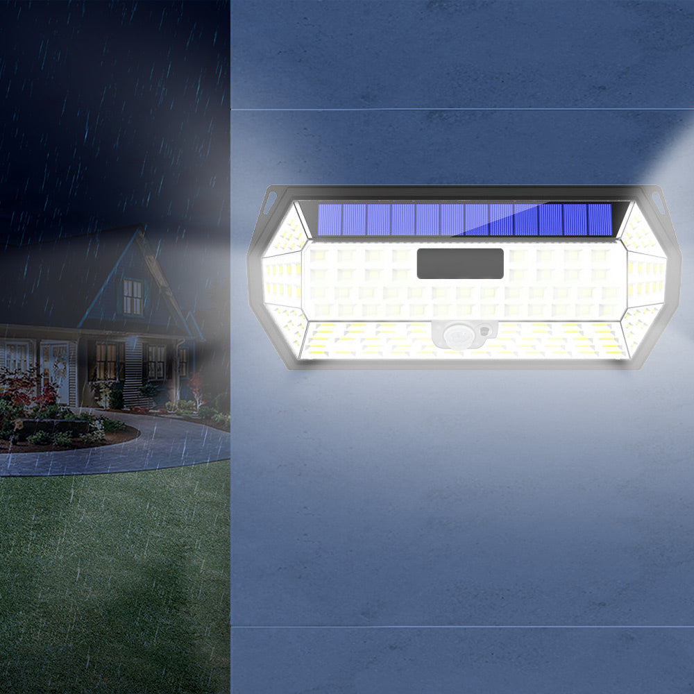 Set of 2 Solar Lights with 148 LEDs, Motion Sensor, 3 Lighting Modes, IP65 Waterproof