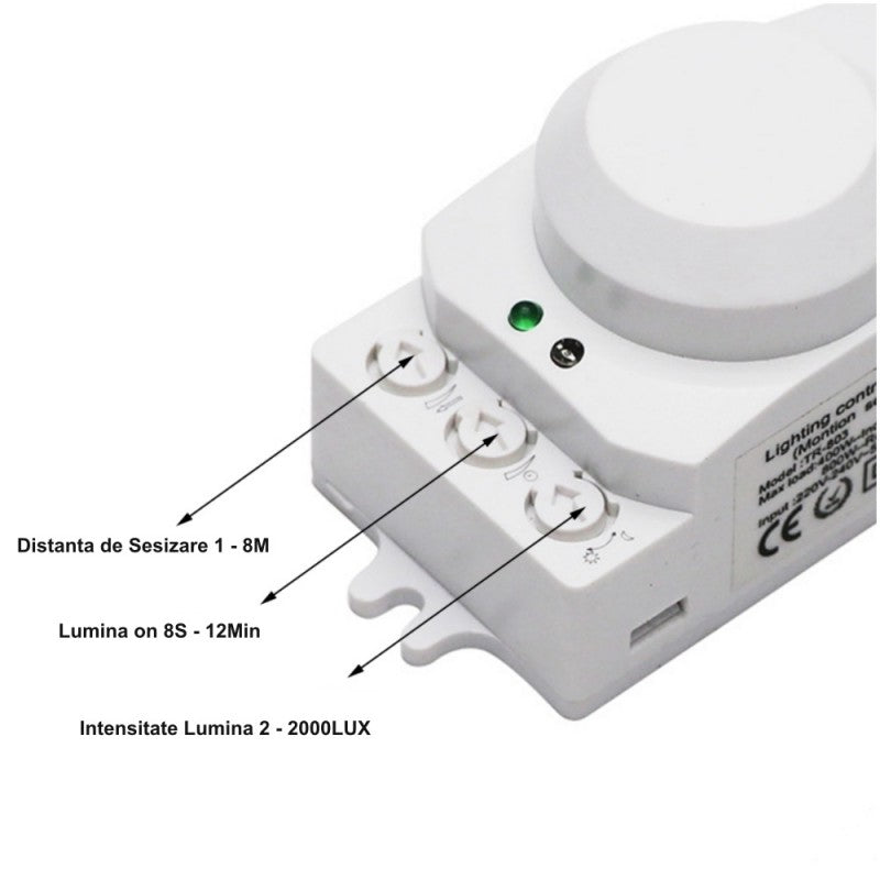 360˚ Microwave Motion Sensor - 1200W