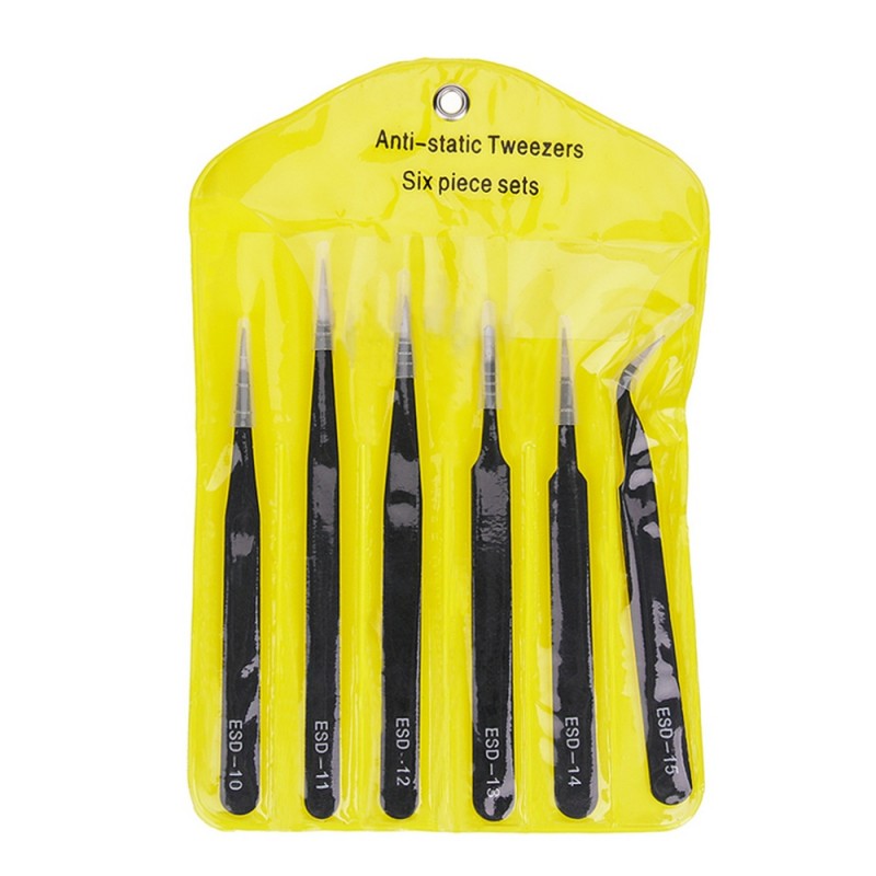 Anti-static ESD Fine Tweezer Set 6pcs