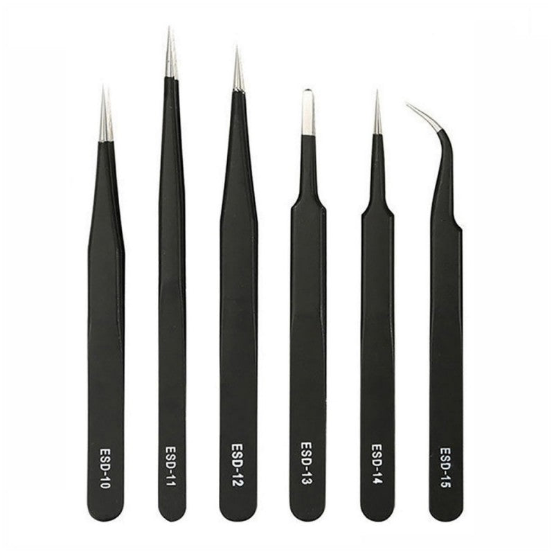 Anti-static ESD Fine Tweezer Set 6pcs