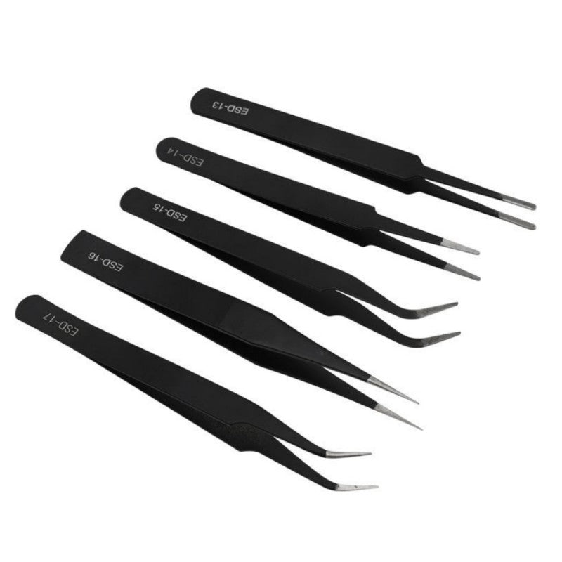 Anti-static ESD Fine Tweezer Set 6pcs