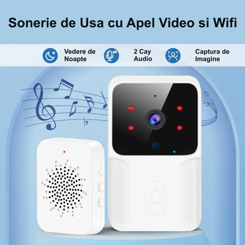Video Doorbell with Camera, Wi-Fi and Tuya - M8