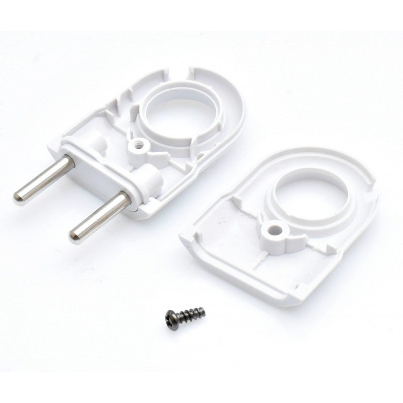 Flat White Plug with Ring 10A