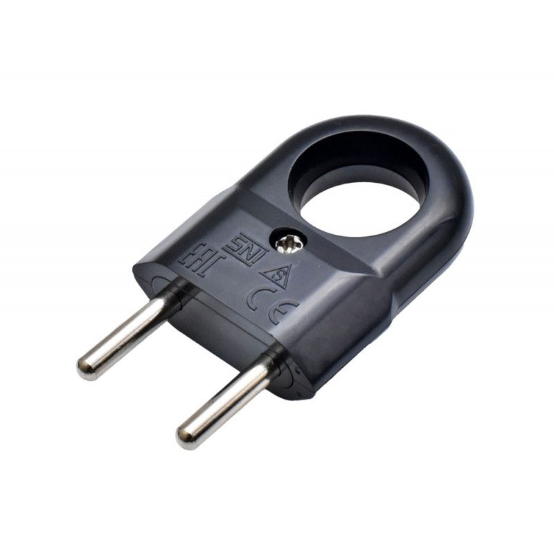 Flat Black Plug with Ring 10A