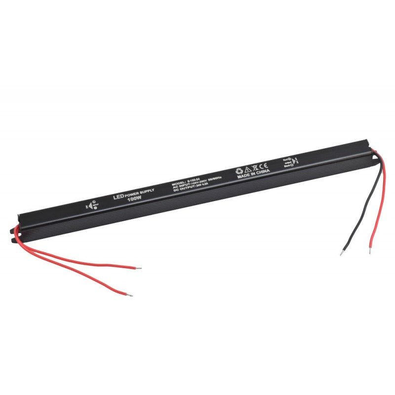 Power Supply, Ultra Slim Black, 24V, 100W, 4.2A, Indoor, IP20