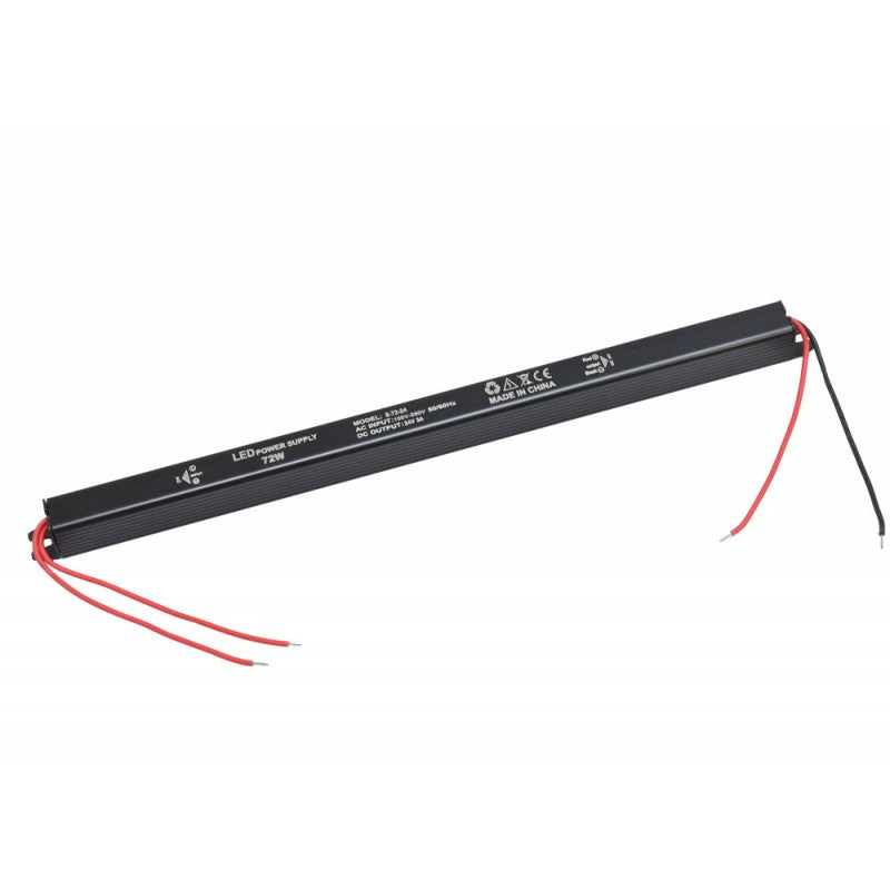 Power Supply, Ultra Slim Black, 24V, 72W, 3A, Indoor, IP20