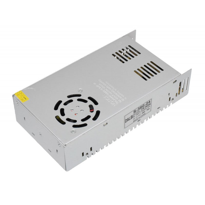 Slim Power Supply, Metal Casing, Indoor, 24V, 360W, 15A