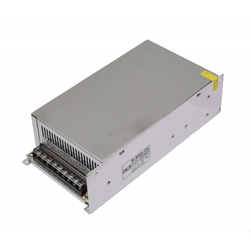 Slim Power Supply, Metal Casing, Indoor, 24V, 600W, 25A