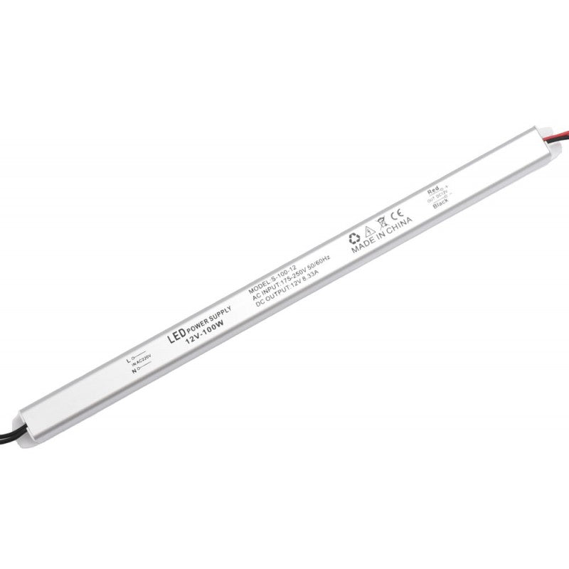 Power Supply, Ultra Slim, Indoor, 12V, 100W, 8.3A